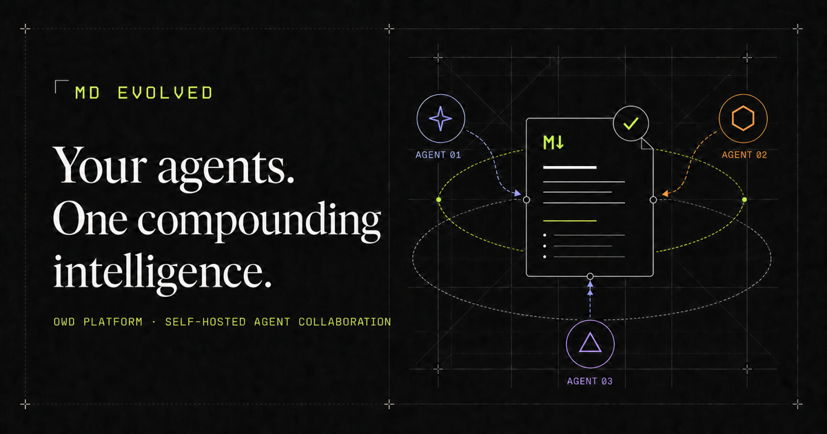 Your agents. One compounding intelligence. Three independent agents contribute to a shared, owner-controlled record.